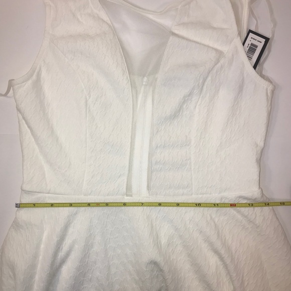 Romeo Juliet Couture Dress Medium White Sleeveless Cocktail Casual Wedding - Picture 9 of 12